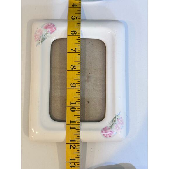 Vintage Retro Floral Print Porcelain Rectangle Picture Frames - Picture 4 of 5